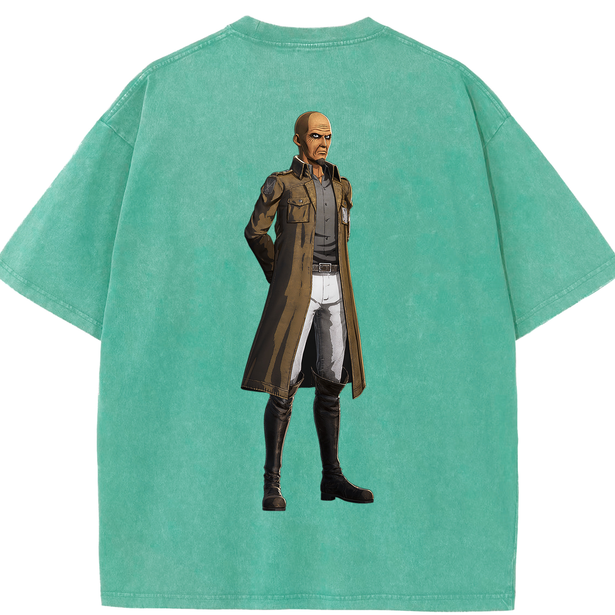 （画像用） 進撃の巨人 Attack on Titan 綿100% ヴィンテージ風 半袖Tシャツ（背面プリント）